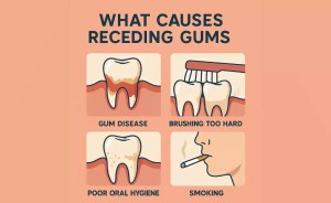 What causes receding gums